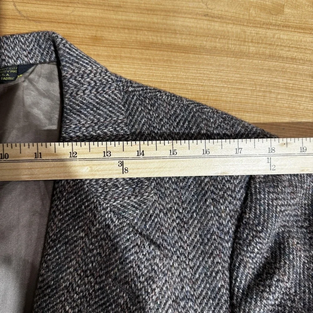 Vintage Harris Tweed Blazer Mens 42 Herringbone Wool Coat Trend‎ Setters USA 90s